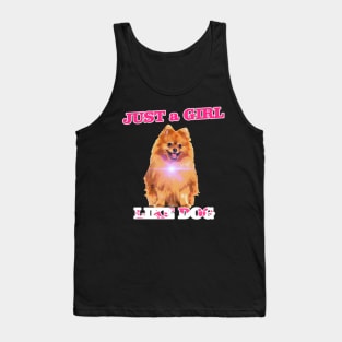 just a girl like dog doglover tshirt Tank Top